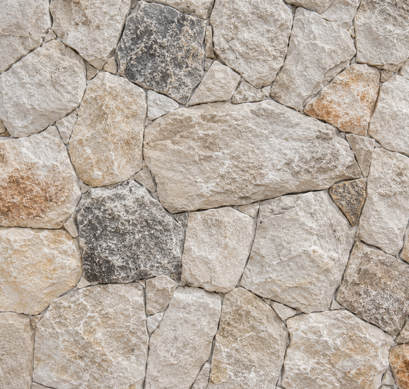 Irregular Airon Limestone walling